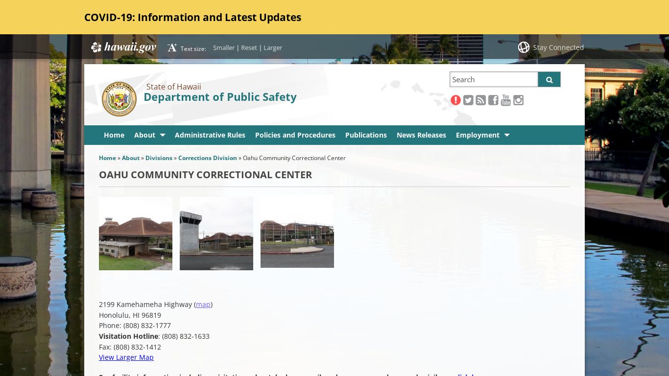 Oahu Community Correctional Center - Department of Public ...
